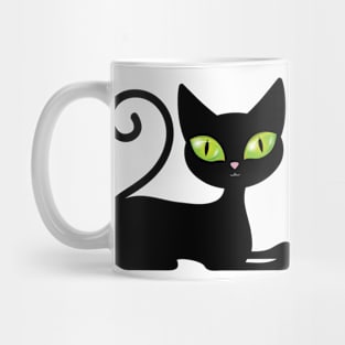 Cat Retro Distressed Style Vintage Mug